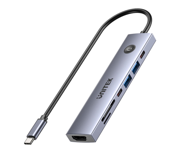 Unitek USB-C 3.0 + USB-A 3.0+HDMI2.0+SD/Micro SD 3.0+ PD 100W+Scree - 1455232 - zdjęcie